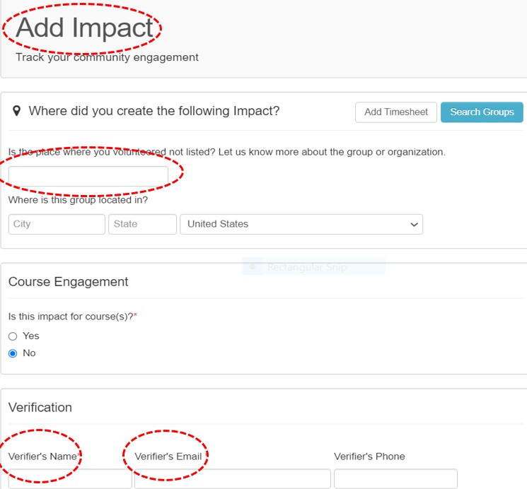 Add impact Search